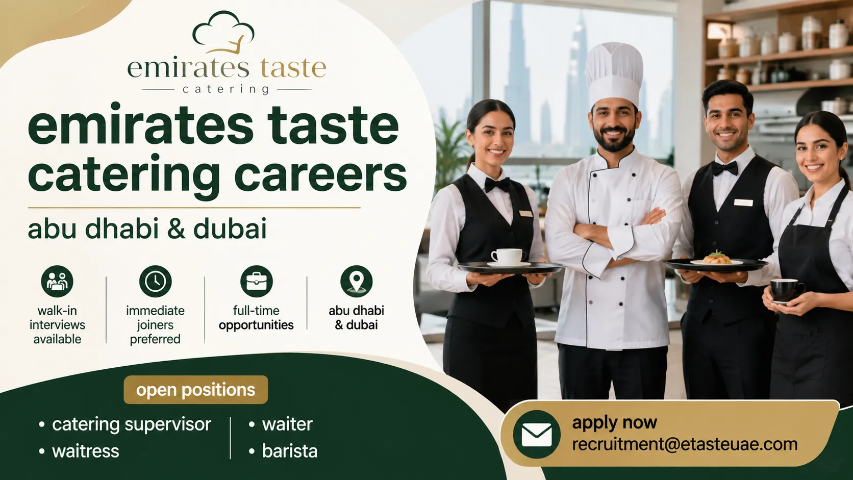 Emirates Taste Catering Careers in Abu Dhabi