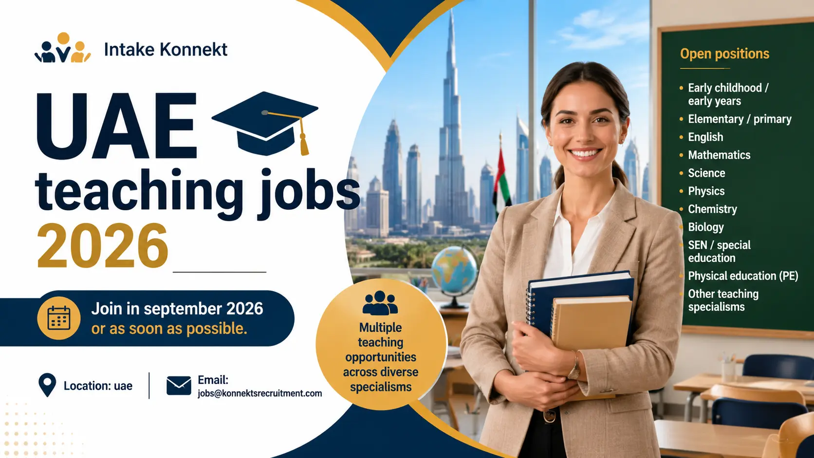 Intake Konnekt UAE Teaching Jobs 2026