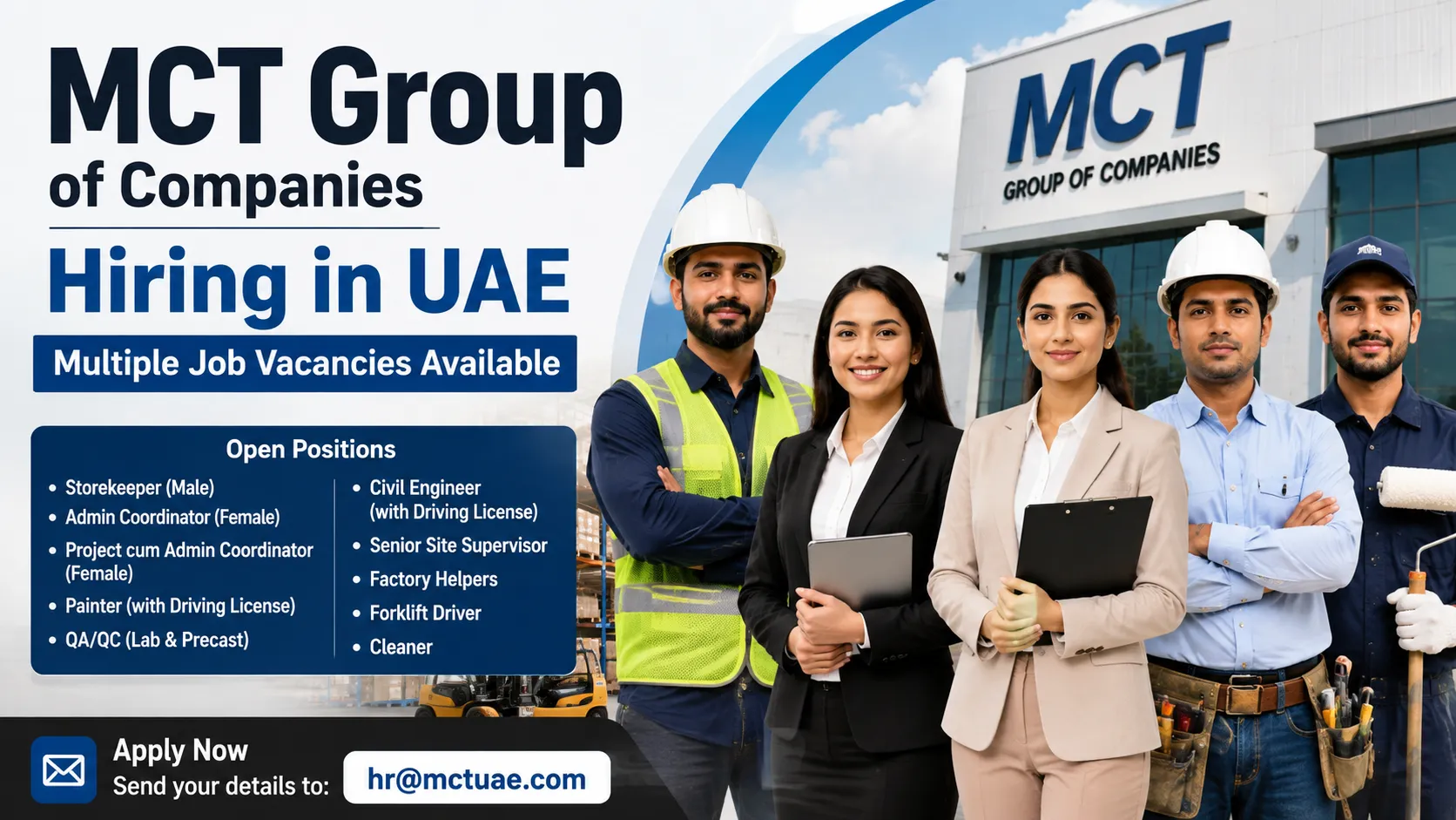 MCT Group of Companies Hiring in UAE