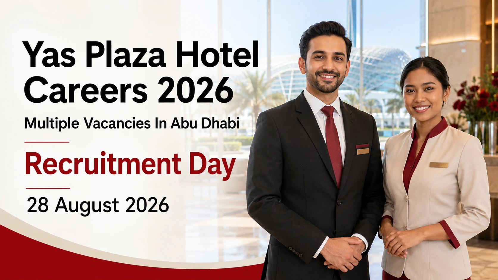 Yas Plaza Hotel Careers 2026 in Abu Dhabi