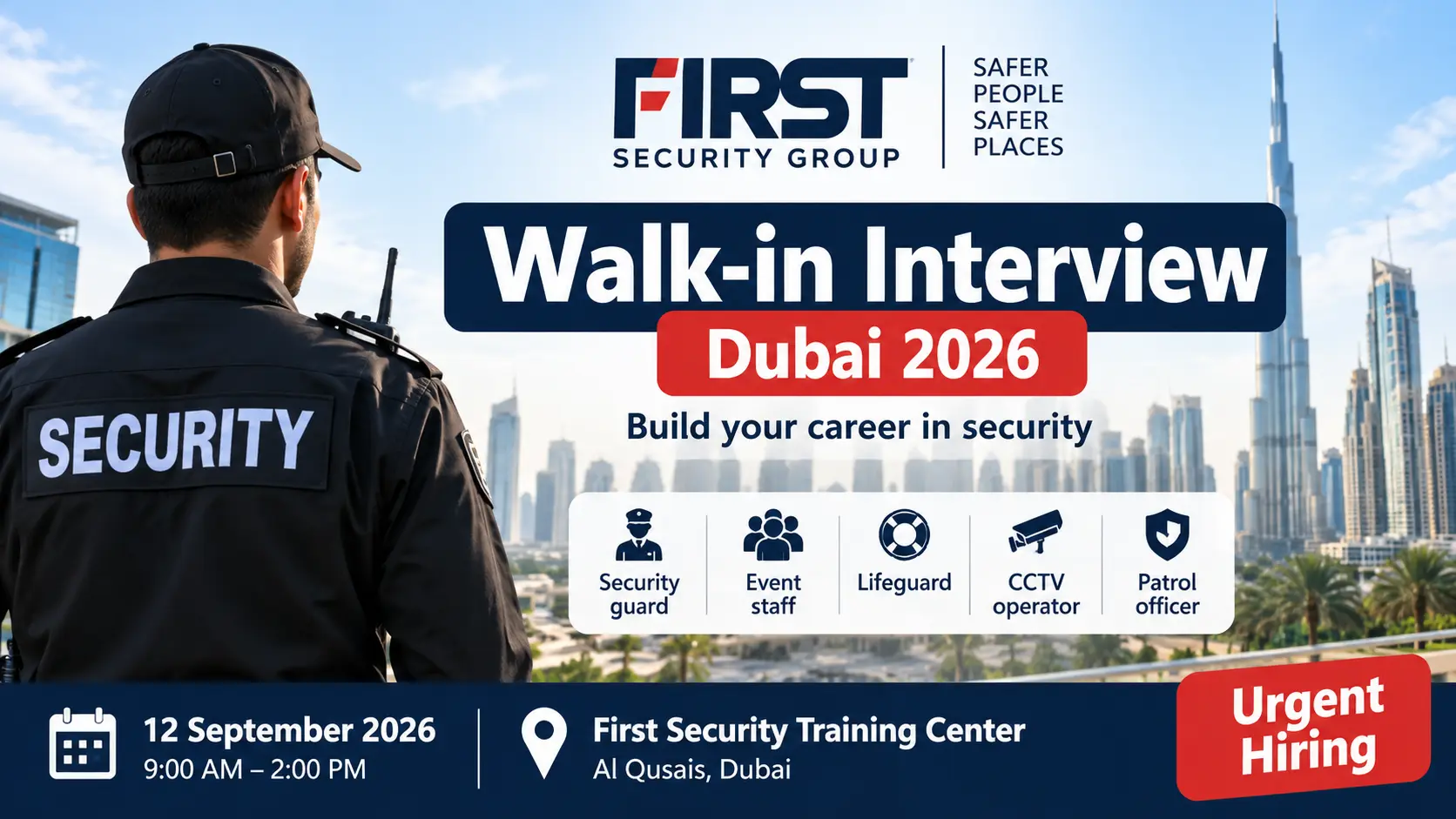 First Security Group Walk-In Interview Dubai 2026
