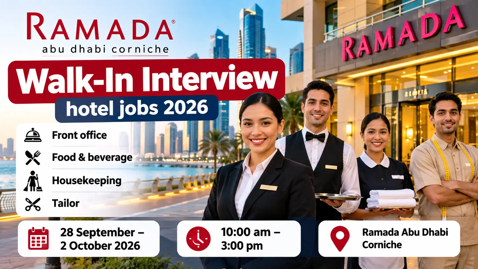 Ramada Abu Dhabi Corniche Hotel Jobs 2026