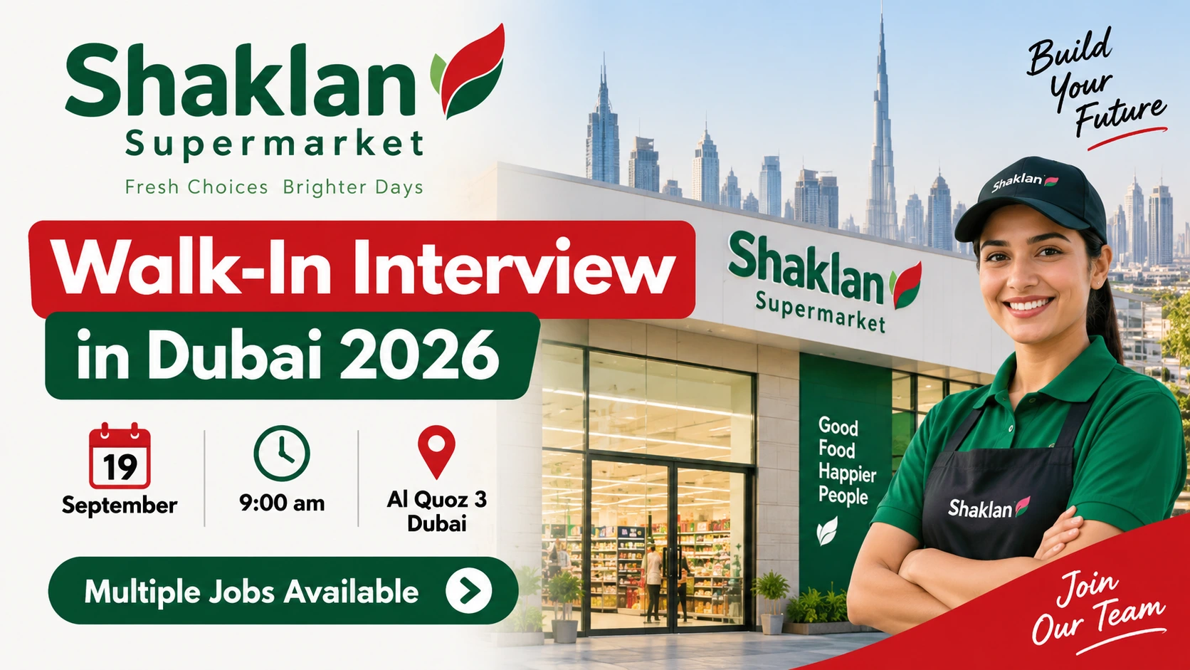 Shaklan Supermarket Dubai Walk-In Interview 2026