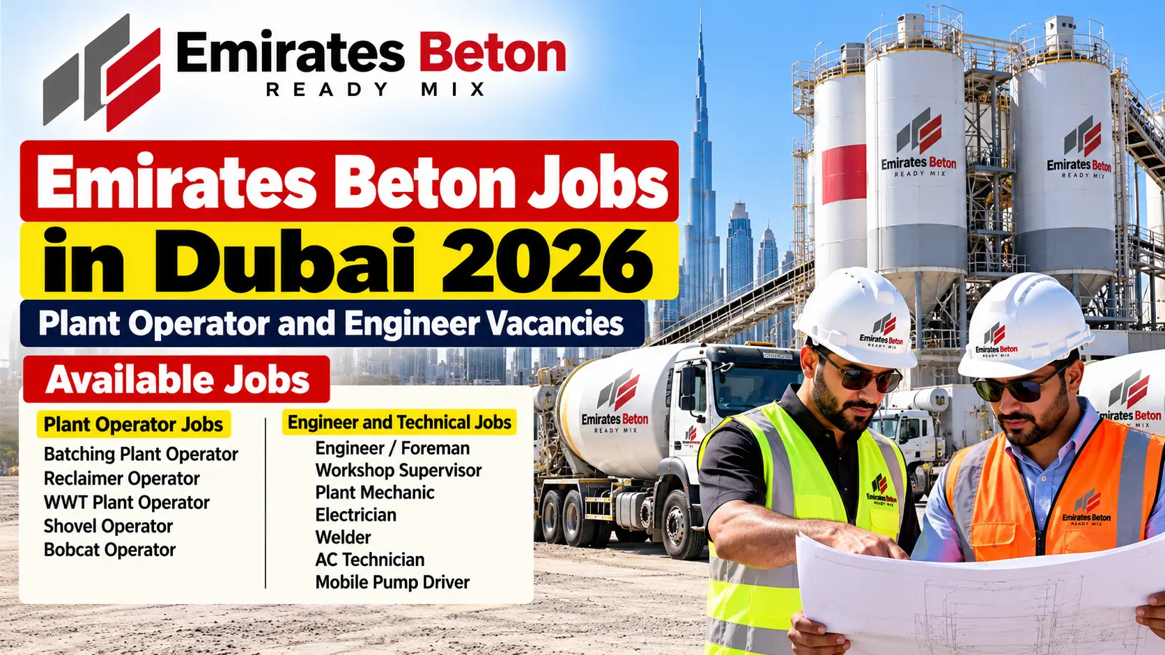 Emirates Beton Jobs in Dubai 2026